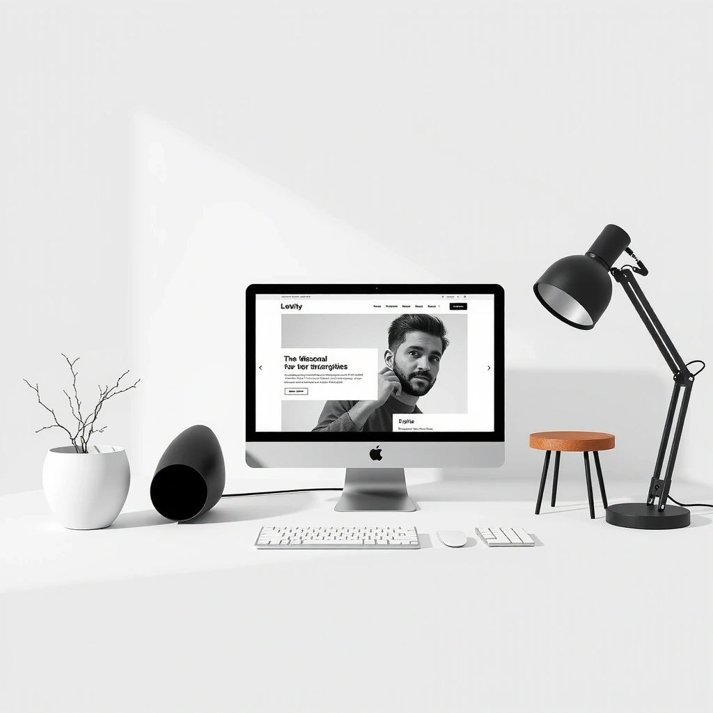 Minimalist web design hero background