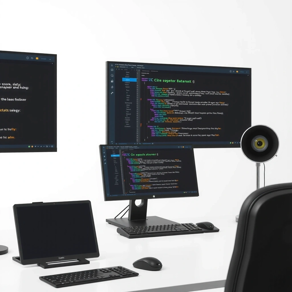 Modern web development workspace